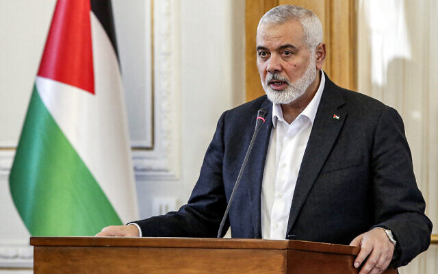 Ismail Haniyeh, head of the political bureau of the Palestinian Hamas movement, said he was ready to accept a truce offer in the Gaza Strip