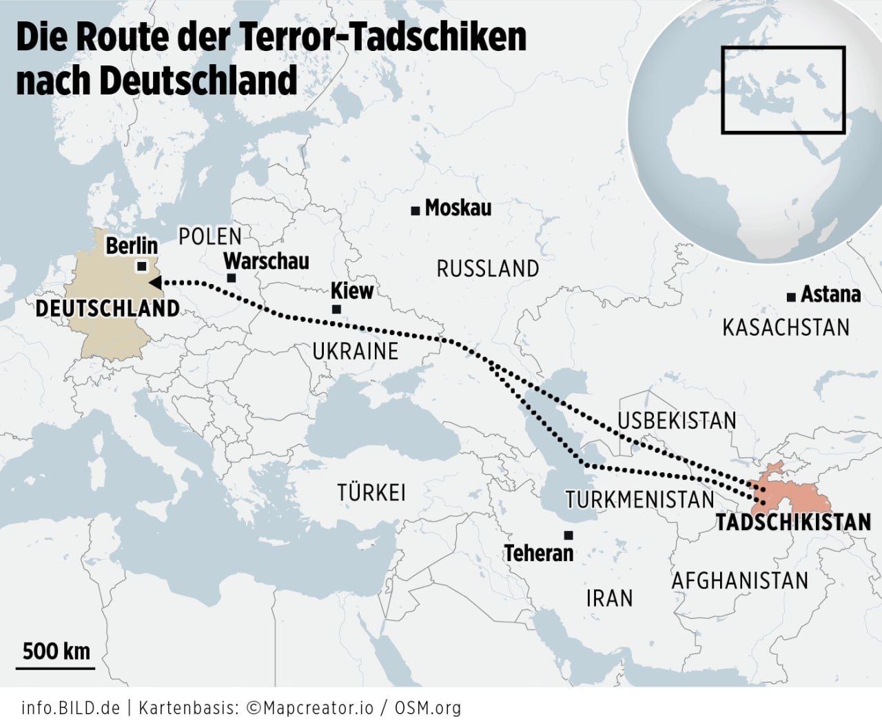 Таджикские террористы приезжают в Германию и выдают себя за украинцев