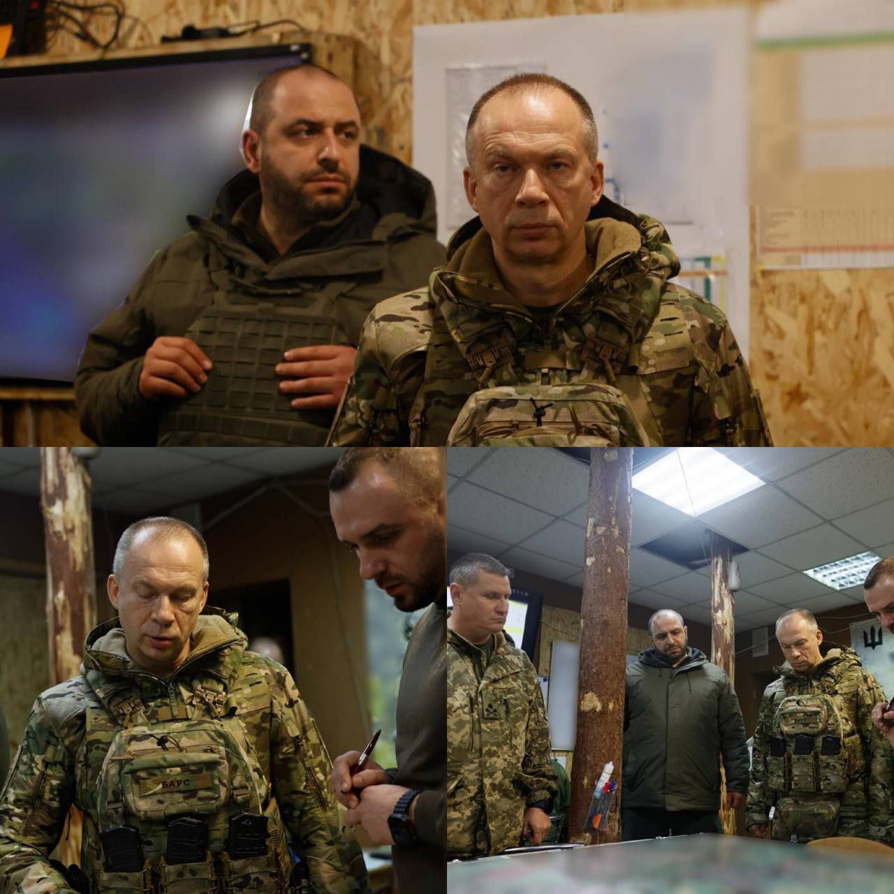 Главнокомандующий ВСУ Александр Сырский и министр обороны Украины Рустем Умеров посетили передовые командные пункты в районе ведения боевых действий