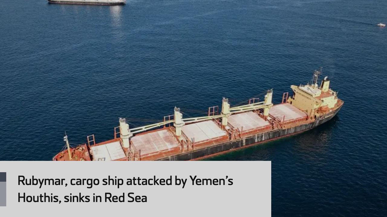 Сухогруз Rubymar затонул в Красном море после атаки хуситов