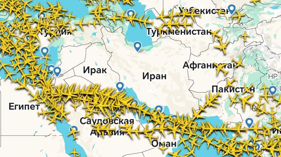 Воздушное пространство в зоне конфликта теперь выглядит так